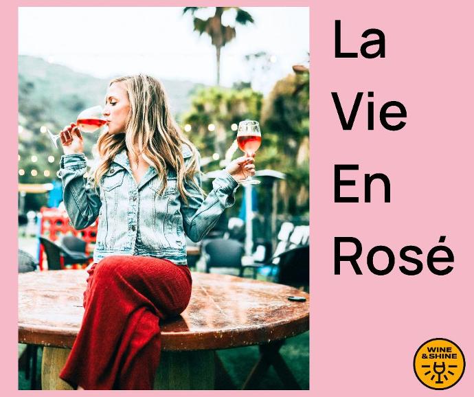 drinking rosé wine