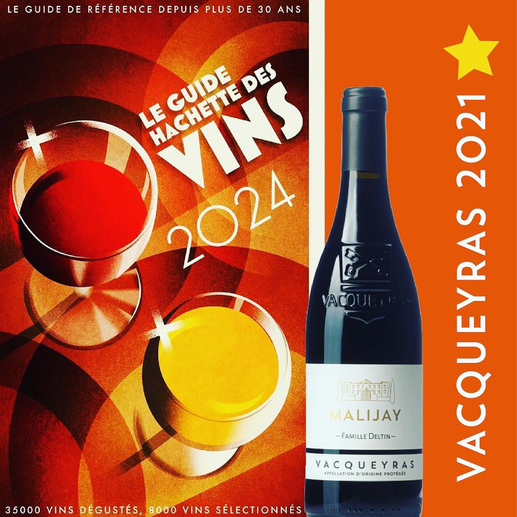 Vacqueyras 2021 Malijay guide Hachette