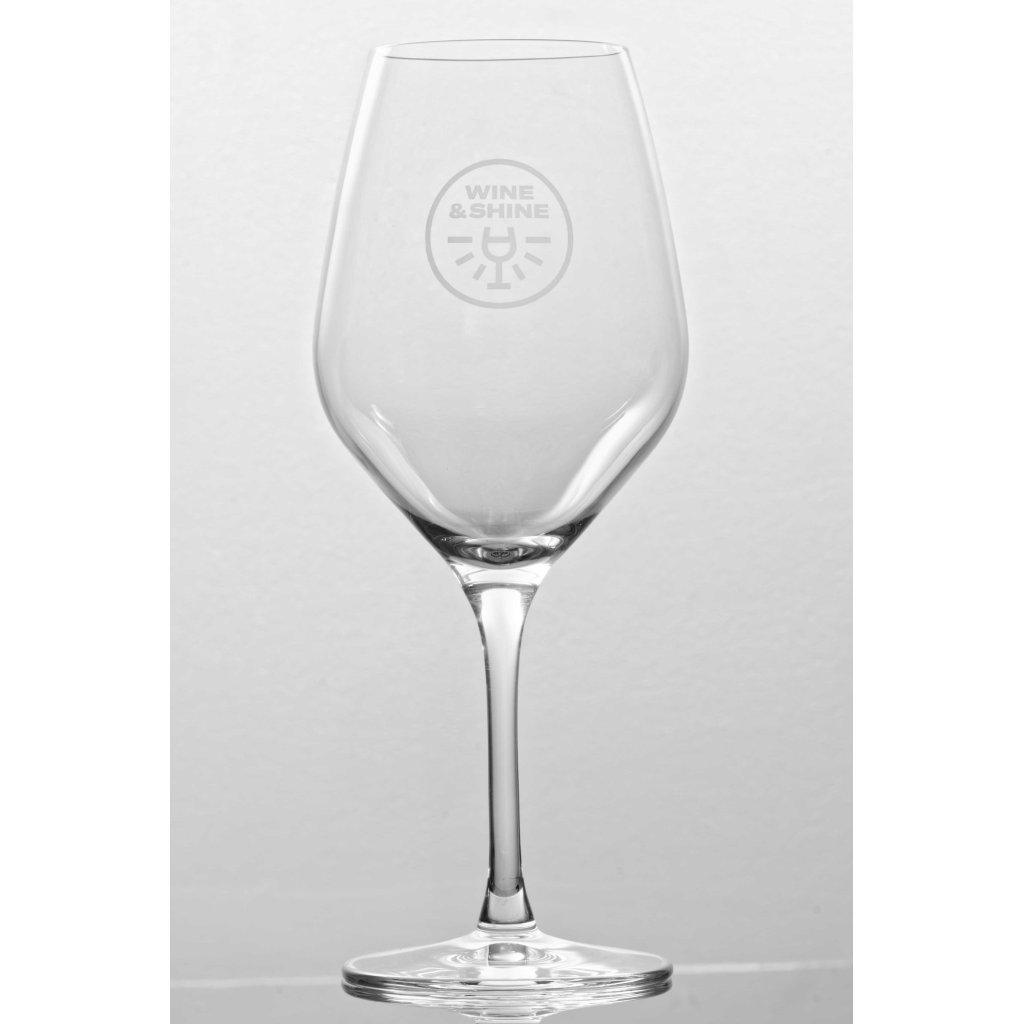 Wine&Shine wijnglas logo