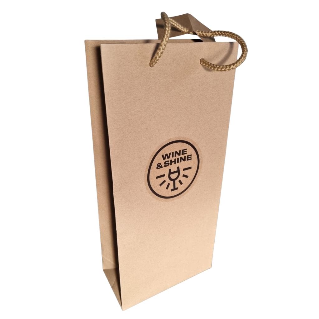 Emballage cadeau 2 bouteilles avec corde